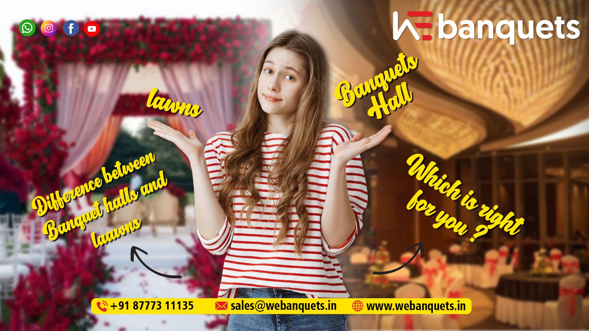 Difference Between Banquet Hall and Lawns Which is Right for You