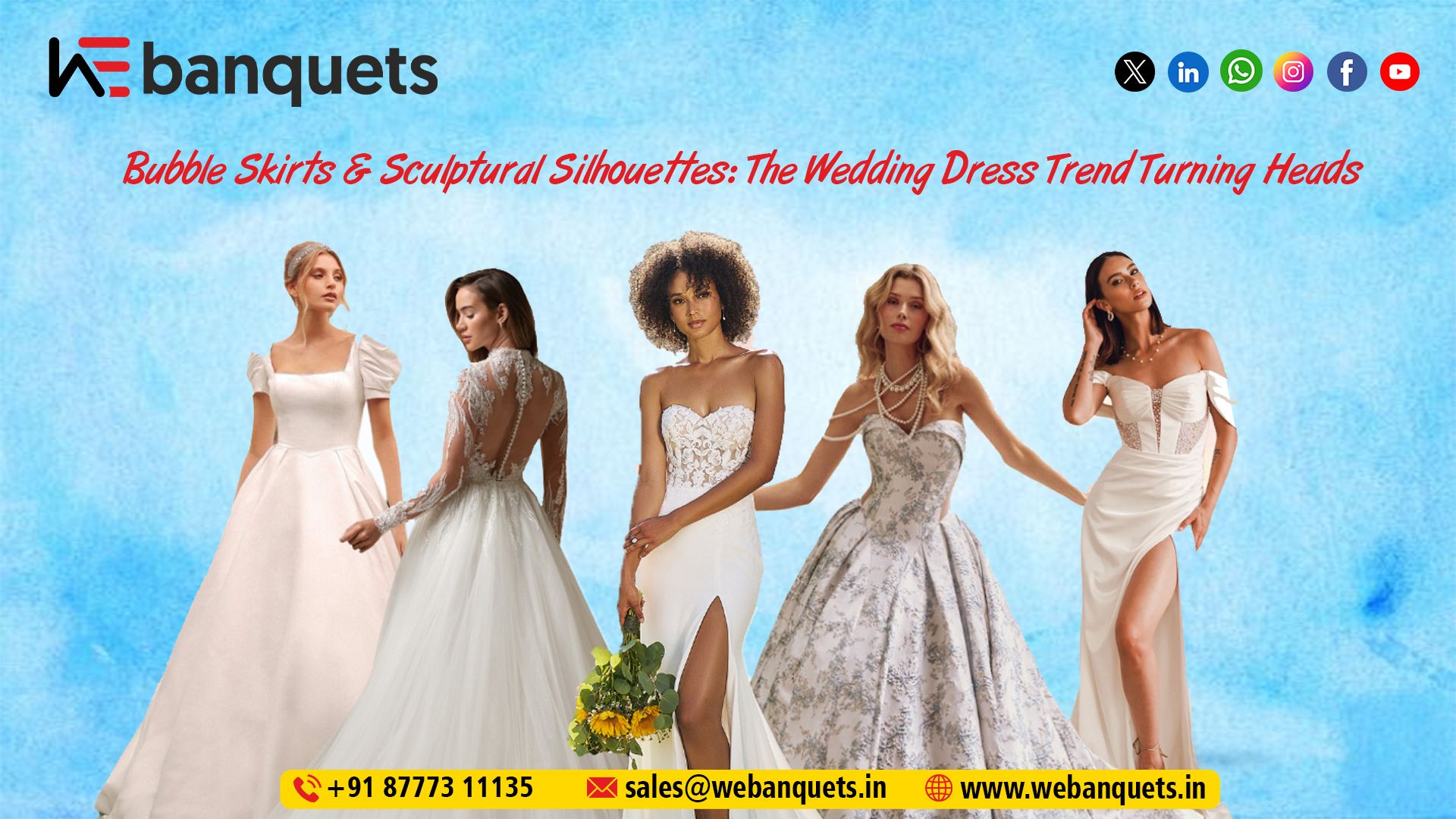 Bubble Skirts and Sculptural Silhouettes The Wedding Dress Trend Turning Heads in 2025